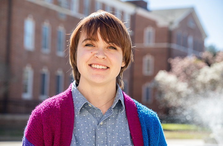 Hannah Matthews smiles for the camera