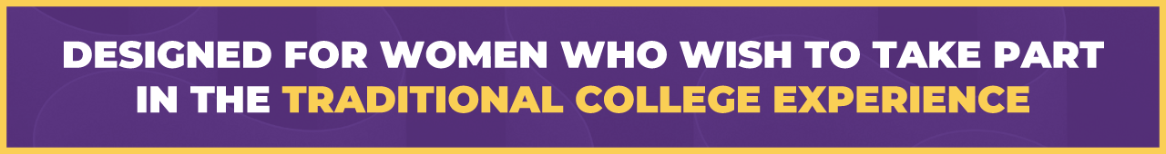 Traditional College Experience Banner that depicts who this program is for