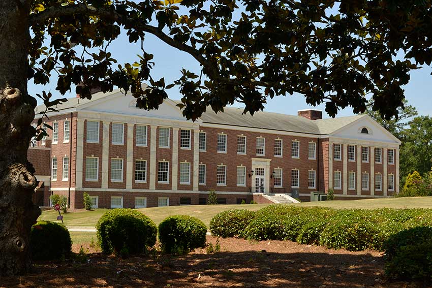 Front of Taylor building on campus