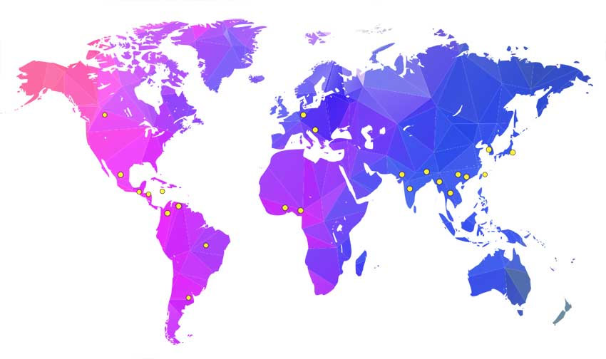 Graphic of World map